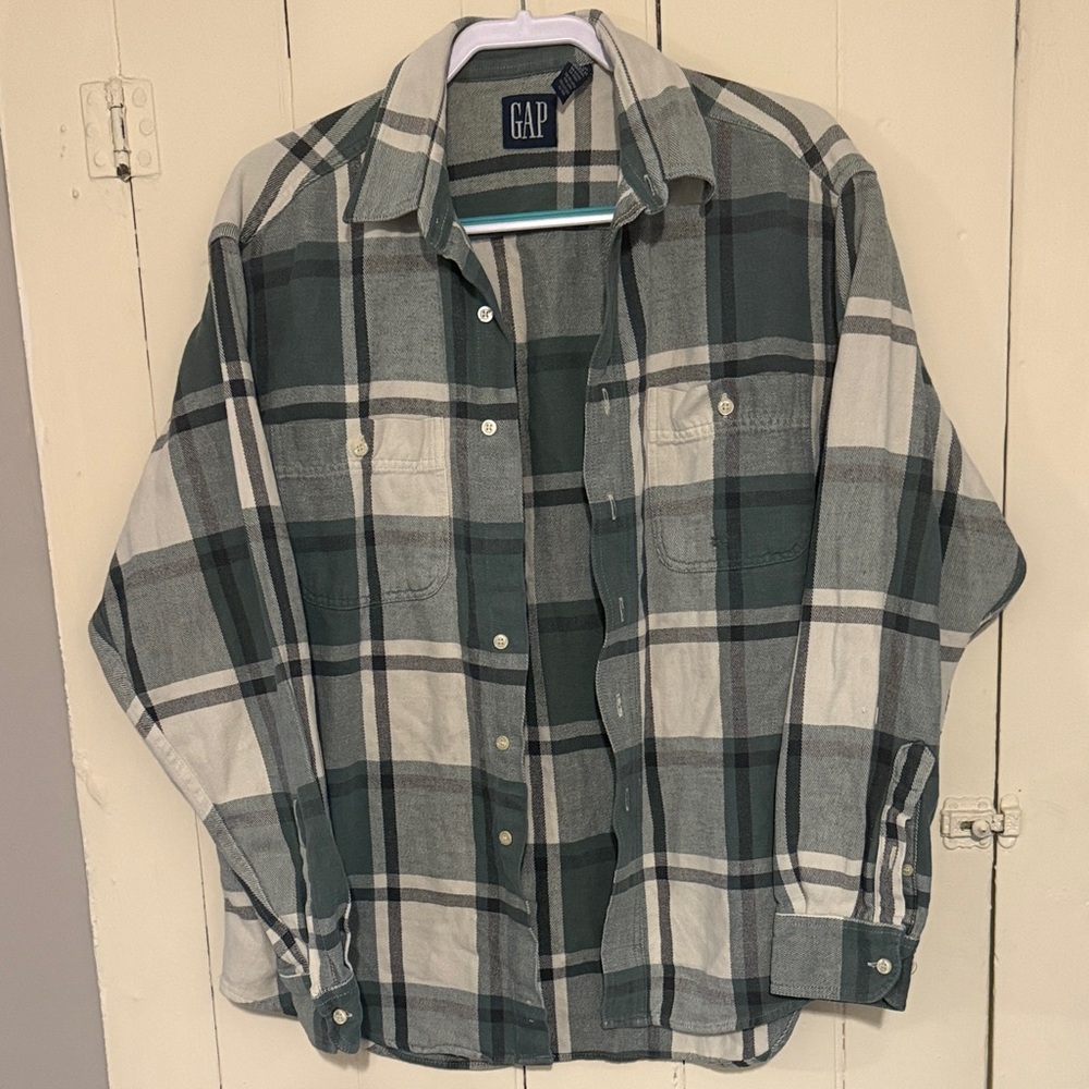 GAP Green and Gray Flannel